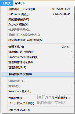 兼容性視圖設置