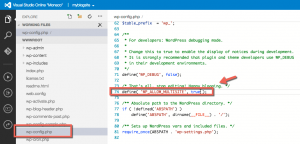 圖：在WordPress中編輯wp-config.php文件激活多站點(diǎn)升級(jí)模式