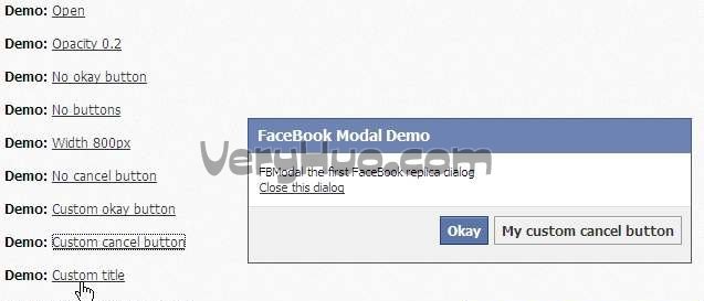 仿Facebook風格的對話框，jQuery插件FBModal