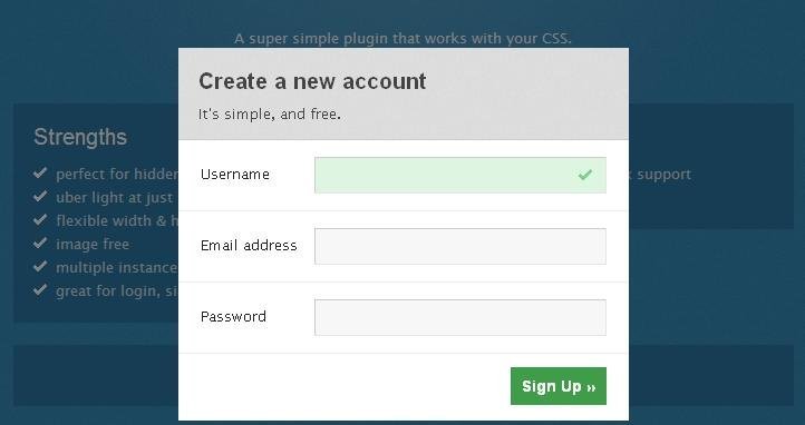 jQuery遮罩層登陸效果插件 LeanModal 1.0 