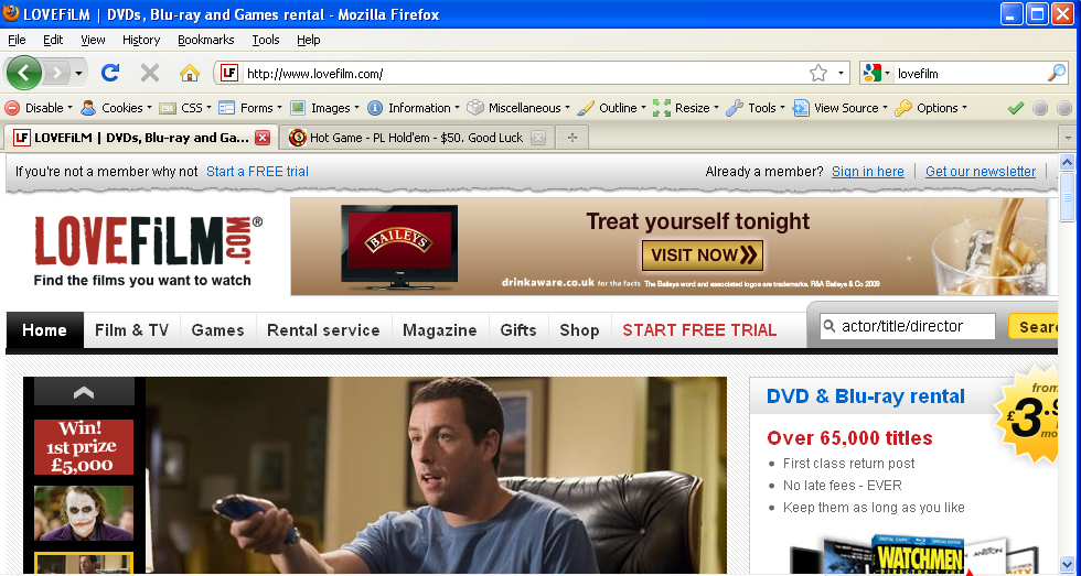lovefilm screencap1 用Web Developer工具欄發現 SEO 問題的 7 個方法 
